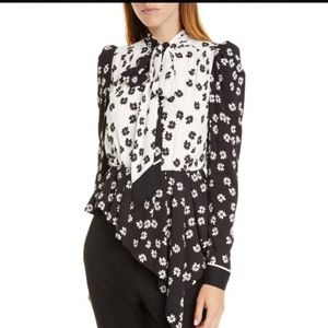 Self-Portrait Women's Daisy Print Asymmetrical top